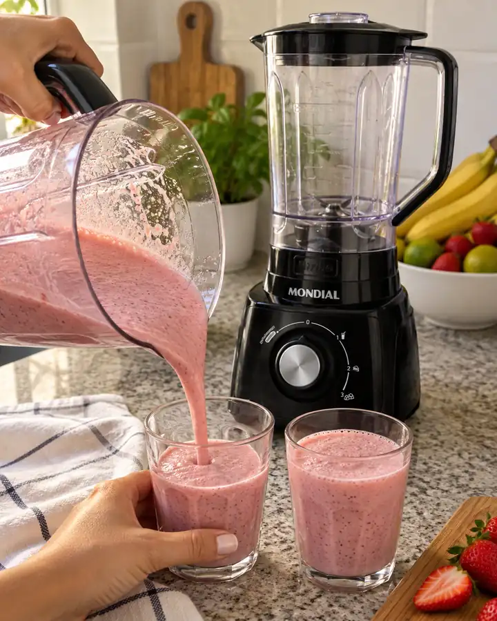 Foto do cliente usando o liquidificador Mondial
